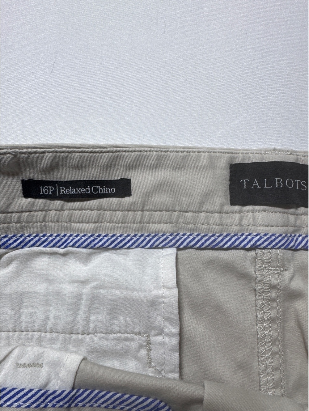 Talbots 16P Relaxed Chino Pants - Comfy Classic Beige - Picture 6 of 7
